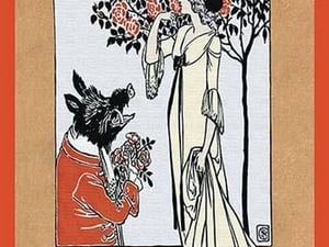 Beauty and the Beast (book cover) by Walter Crane - Art Print