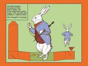 Alice in Wonderland: The White Rabbit - Cutout by John Tenniel - Art Print