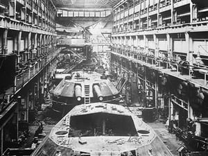 Battleship Turrets produced at Armstrong Works in England - Art Print