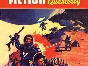 Science Fiction Quarterly: Astronaut Battle - Art Print