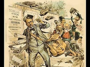 Judge Magazine: John the Postman Rams the Gauntlet of Mud by Victor - Art Print