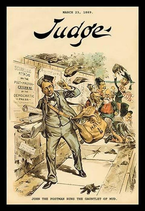 Judge Magazine: John the Postman Rams the Gauntlet of Mud by Victor - Art Print