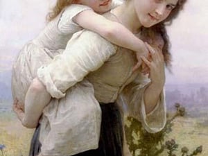 Not Too Much To Carry by William Bouguereau - Art Print
