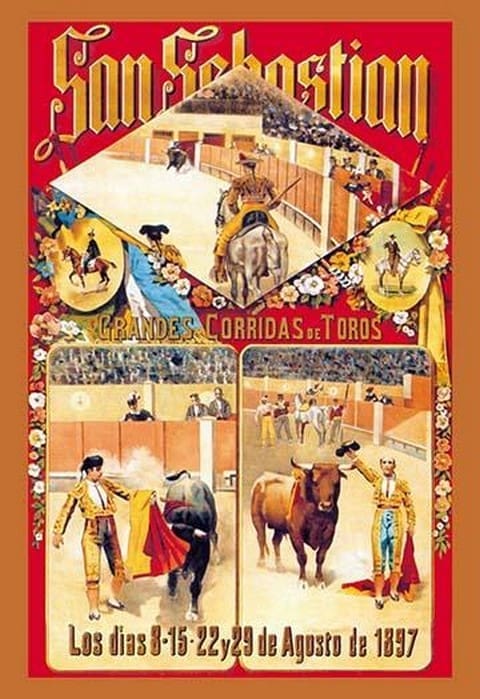San Sebastian Grandes Coridas by Dan Sagre Groesbeck - Art Print