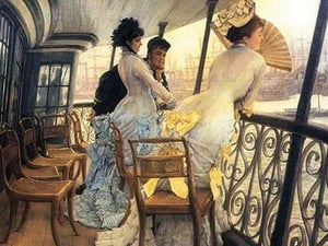 The Gallery of the H.M.S. Calcutta by James Tissot - Art Print