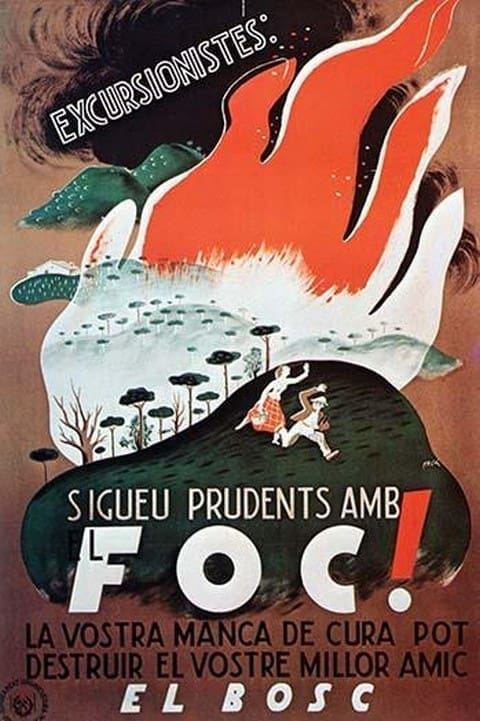 Excursionists - Be Careful of Fire by Evarist Mora Rosello - Art Print