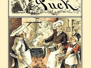 Puck Magazine: 'Too Many Cooks Spoil the Broth' by Frederick Burr Opper - Art Print