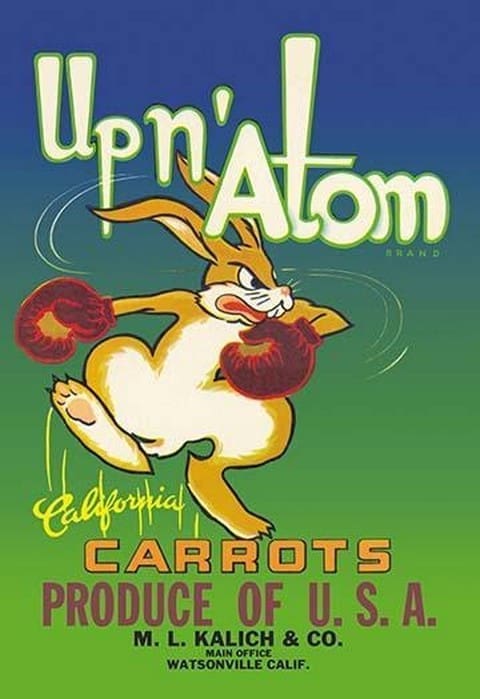 Up N' Atom California Carrots - Art Print