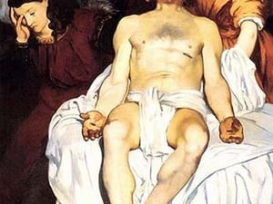 The Death of Christ with Angels by Edouard Manet - Art Print