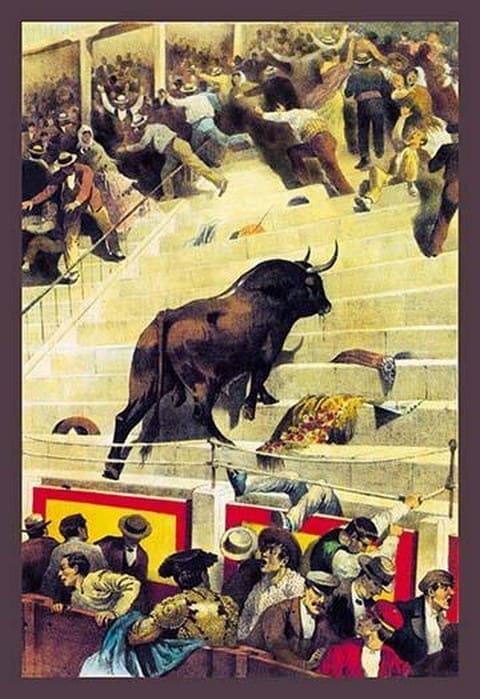 La Lidia el Toro Monudo by Clyde Forsythe - Art Print