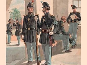 Artillery - Infantry - Mounted Rifles - Light Artillery by Henry Alexander Ogden - Art Print