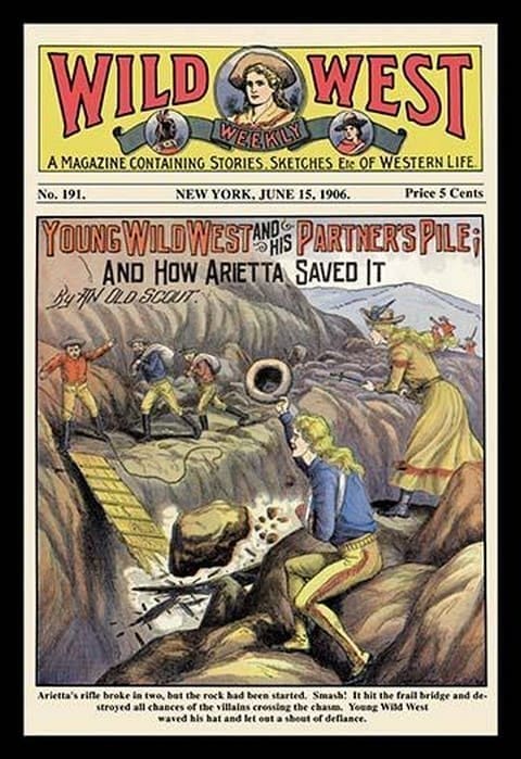 Wild West Weekly: Young Wild West and his Partner's Pile - Art Print