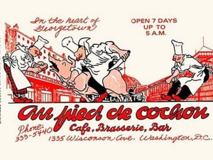 Au Pied de Cochon by Roussan - Art Print