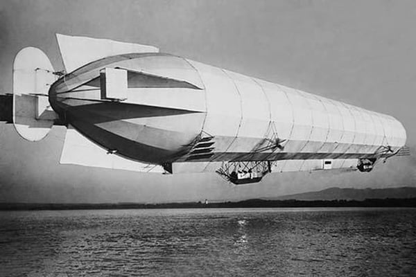 Zeppelin in Flight - Art Posters or Prints on Paper or Canvas - Vintage ...