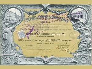 Credito y Docks de Barcelona - Art Print