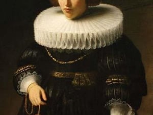 Woman with a Ruff Collar by Rembrandt Van Rijn - Art Print