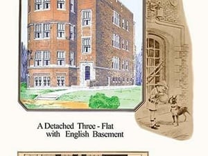 A Detached Three-Flat with English Basement by Geo E. Miller - Art Print