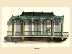 A Verandah by J. B. Papworth - Art Print