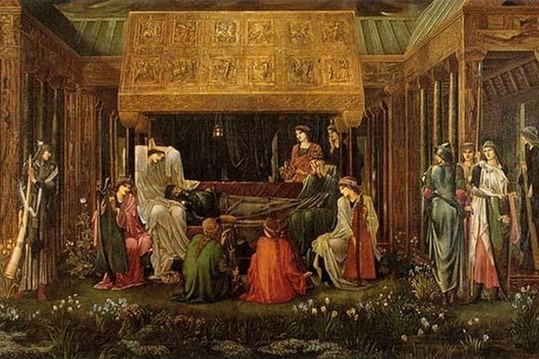 The Last Sleep by Edward Burne-Jones - Art Print