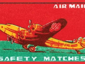 Air Mail Safety Matches - Art Print