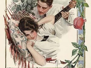 The Serenade by Harrison Fisher - Art Print