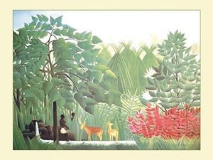 The Waterfall by Henri Rousseau - Art Print