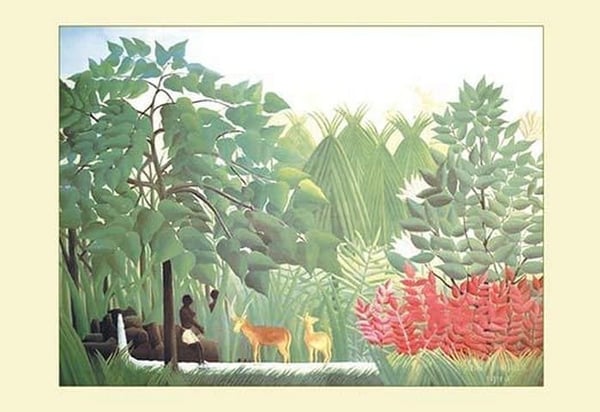 The Waterfall by Henri Rousseau - Art Print