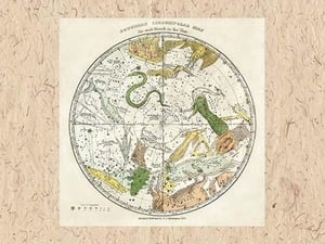 Southern Circumpolar Map by W. G. Evans - Art Print