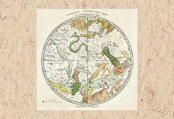 Southern Circumpolar Map by W. G. Evans - Art Print