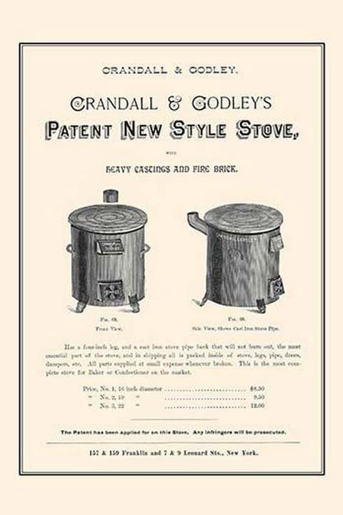 Patent New Style Stove - Art Print