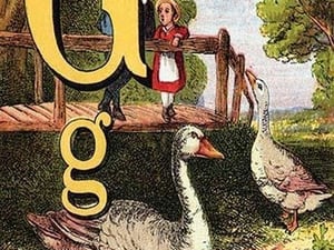 G for the Goose that Swims in the Pond by Edmund Evans - Art Print