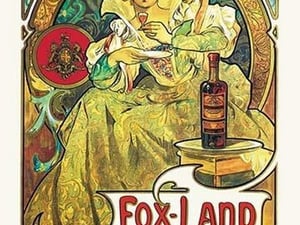 Fox-Land Jamaica Rum by Alphonse Mucha - Art Print