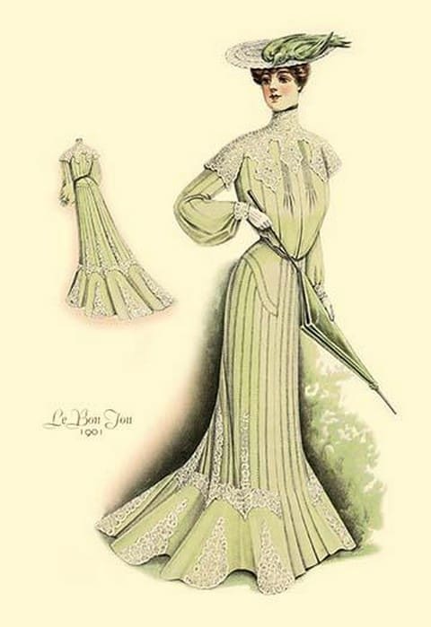 Le Bon Ton: In Green - Art Print