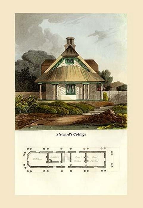 A Steward's Cottage by J. B. Papworth - Art Print
