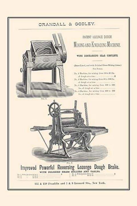 Mixing and Kneading Machine and Dough Brake - Art Print