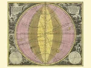 Hemisphaeria Sphaerarum by Andreas Cellarius - Art Print