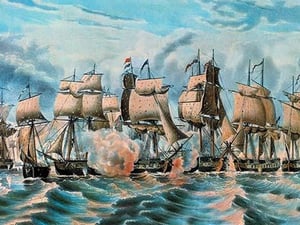 Battle Fleet by Nathaniel Currier - Art Print