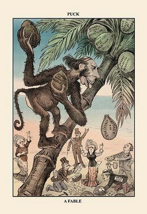 Puck Magazine: A Fable by Frederick Burr Opper - Art Print