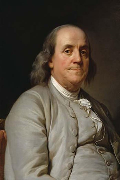 Portrait Benjamin Franklin by Joseph-Siffrede Duplessis - Art Print