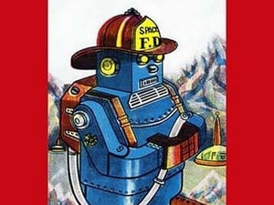 Mechanical Space Fire Department Robot - Art Print