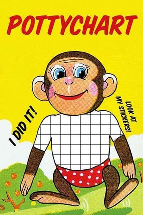 Monkey Potty Chart by Jason Pierce - Art Print