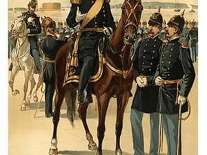 Full Dress Outside The Port - 1888 - In The Vicinity Of The Fort By Henry Alexander Ogden - Art Print
