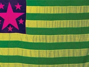 Star Flag to Green and Yellow by Jason Pierce - Art Print