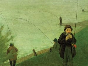 Anglers on the Rhine by August Macke - Art Print