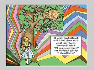 Alice in Wonderland: Alice and the Cheshire Cat by John Tenniel - Art Print