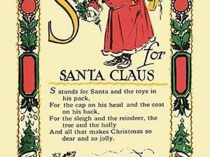 S for Santa Claus by Tony Sarge - Art Print