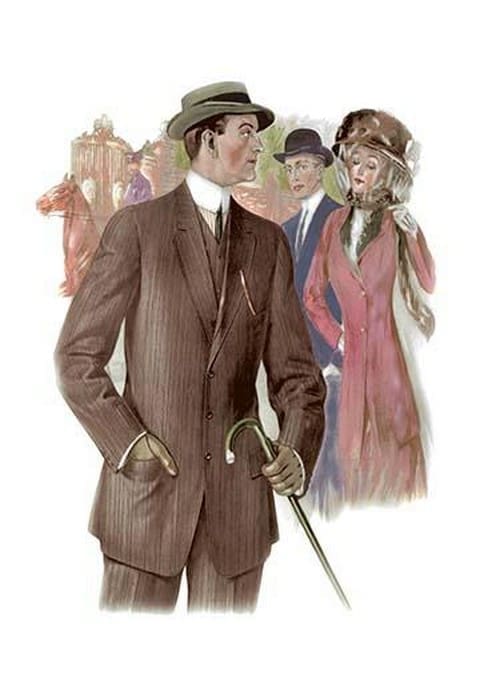 3 Button Sack For A Walk - Art Print