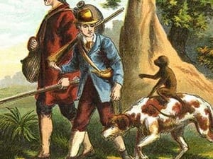 Young Turk Brought home on Turk's Back by Johann David Wyss - Art Print