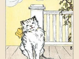 Punky Dunk and a Saucer of Milk by Frances Beem - Art Print