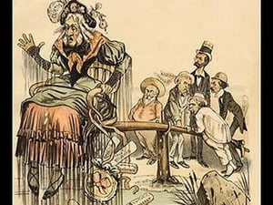 Judge Magazine: The Ducking-Stool for Common Scolds by Bernhard Gillam - Art Print
